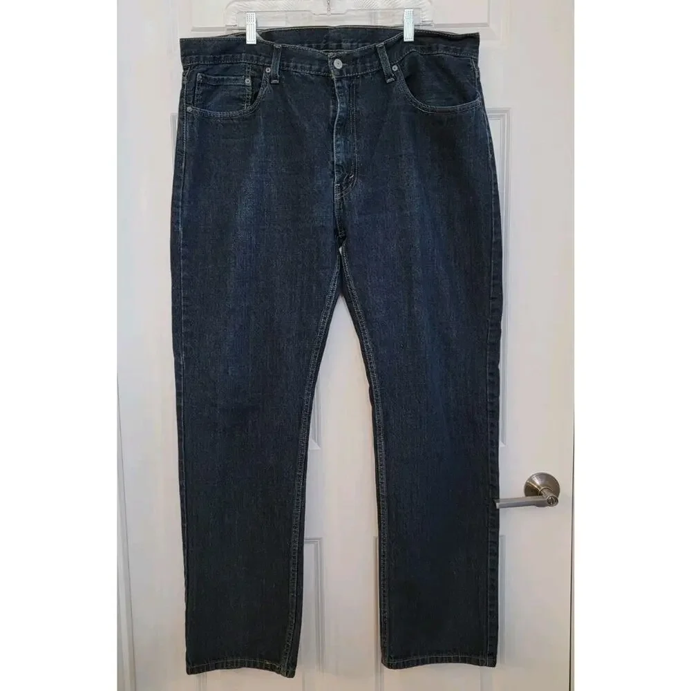 Levis Mens Jeans 559 Relaxed Fit Straight Leg Denim Blue Size 40 x 33 Dark Wash